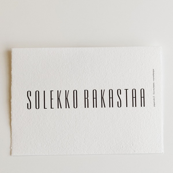 Kortti 21x15 Solekko rakastaa