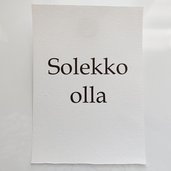 Juliste A4, solekko olla